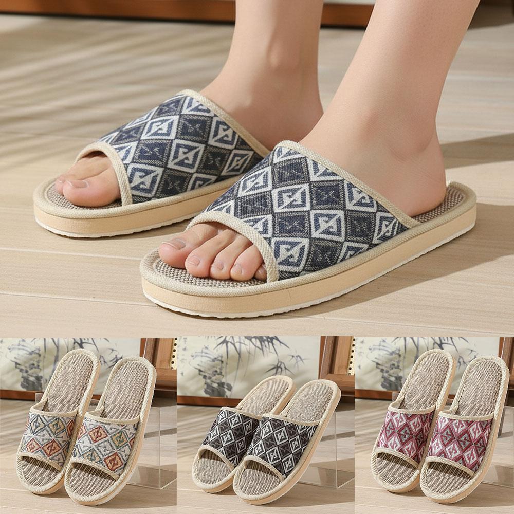 Sendal Rumah Linen Four Season - Men'S Shoes Non Slip ulasan dan harga