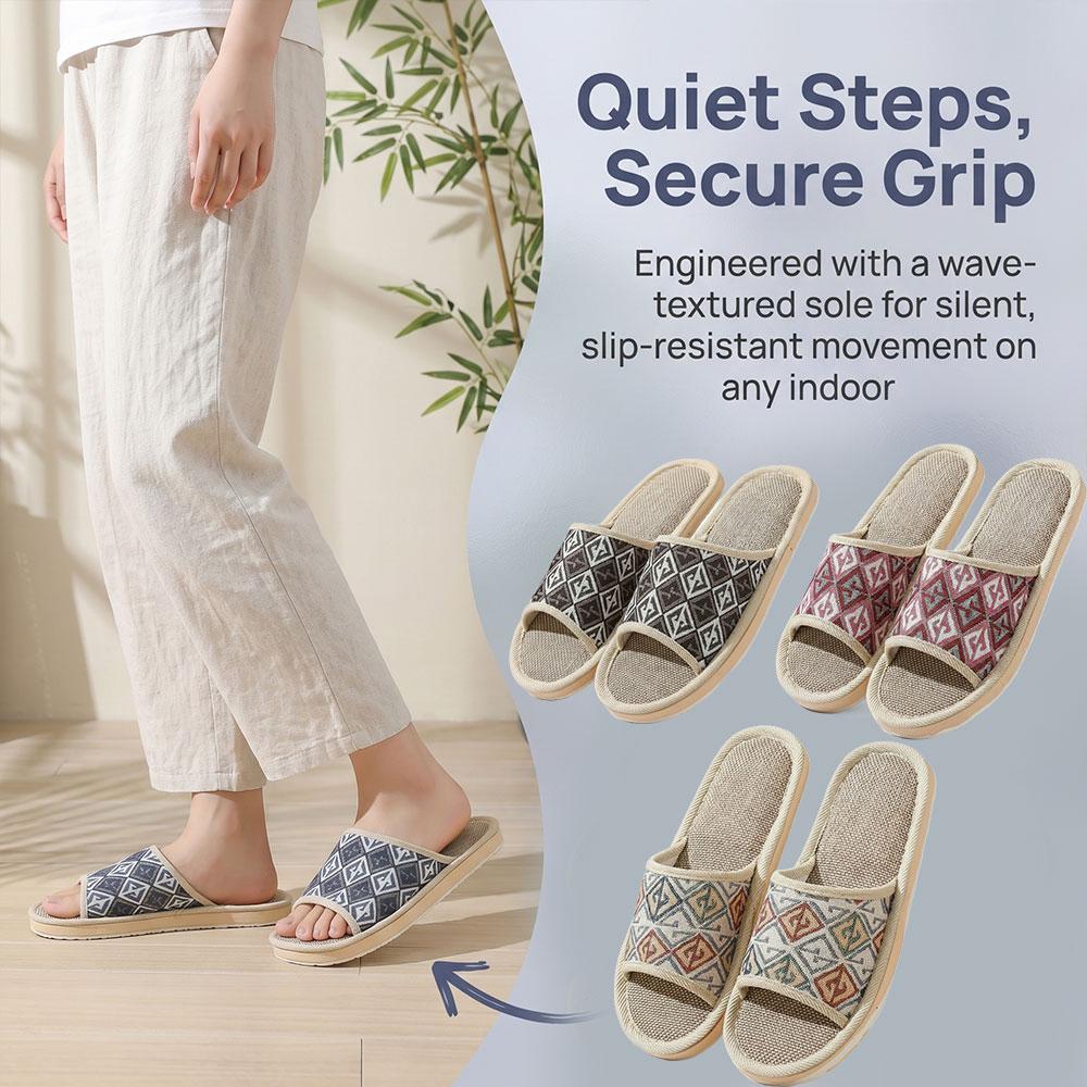 Sendal Rumah Linen Four Season - Men'S Shoes Non Slip ulasan dan harga